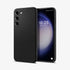 ACS05614 - Galaxy S23 Ultra Case Liquid Air in matte black showing the back